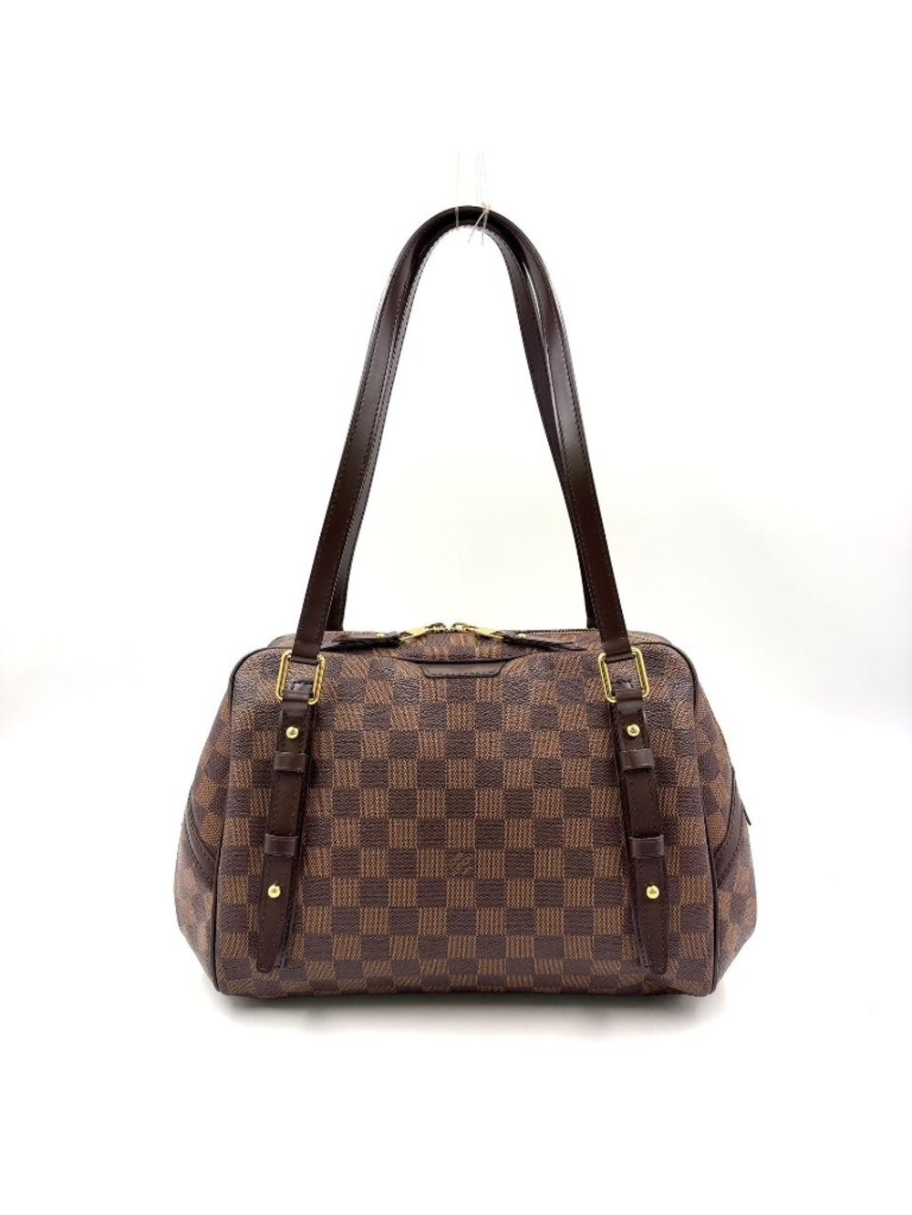 Louis Vuitton Rivington PM Damier Ebene Leather Brown Shoulder Bag Gold